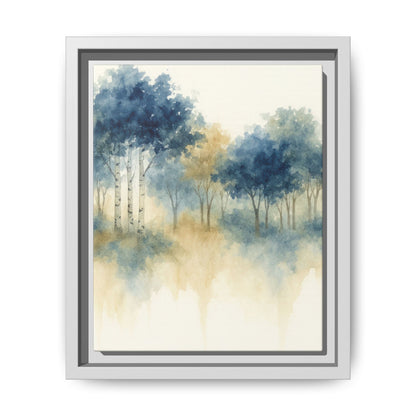 Floating Aspen and Birch Forest - Framed Canvas