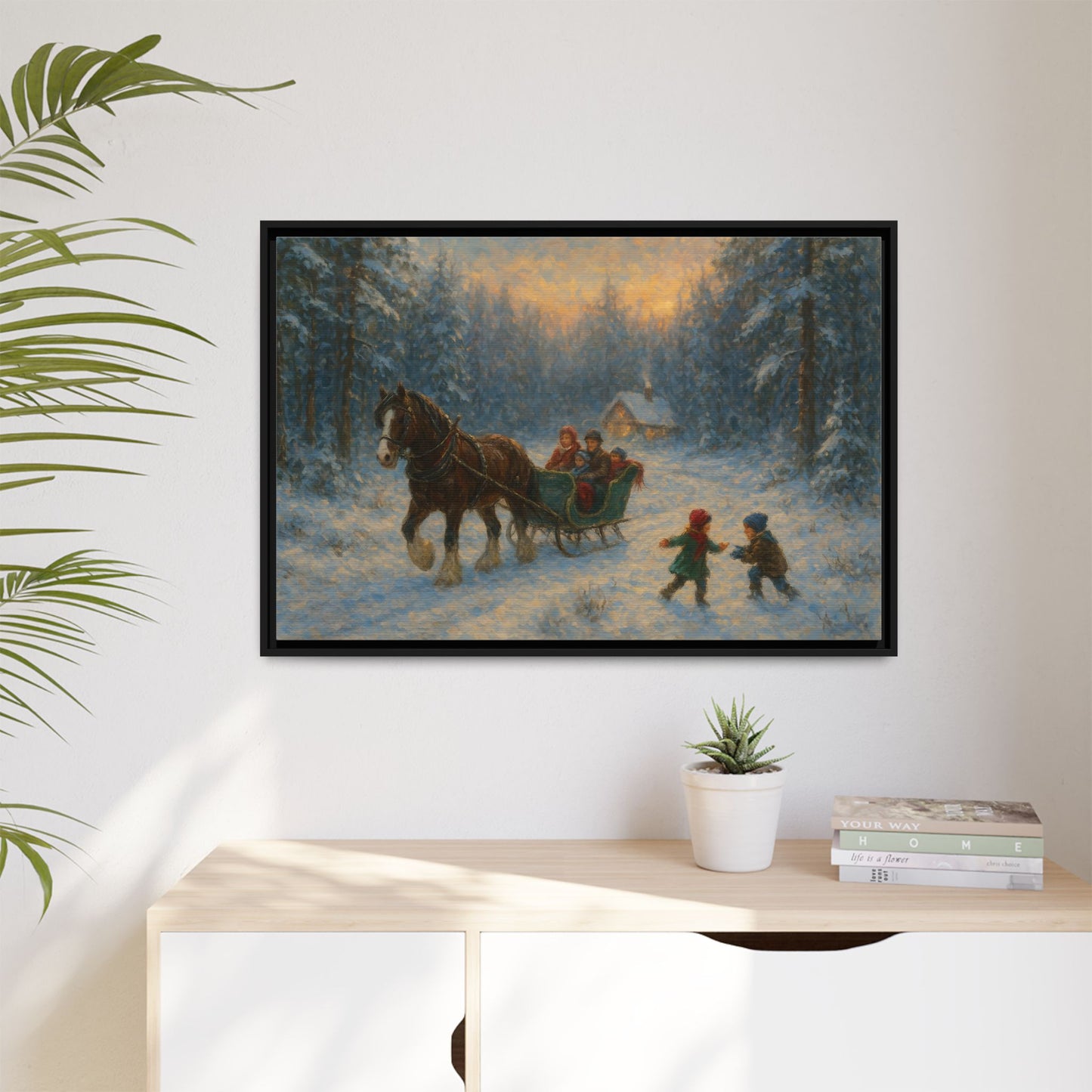 Winter Fun - Framed Canvas
