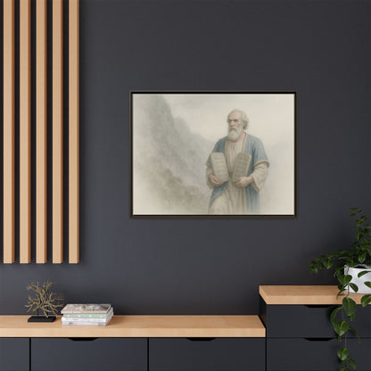 Moses Comes Down from the Mountain - Framed Canvas