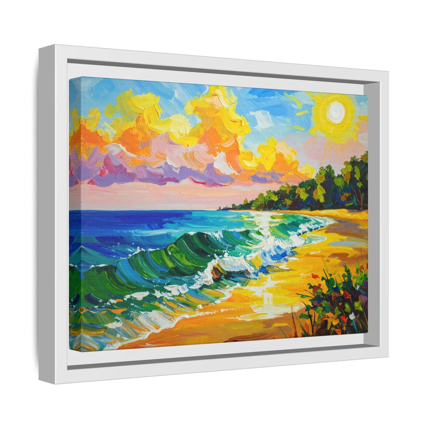 Tranquil Seascape- Framed Canvas