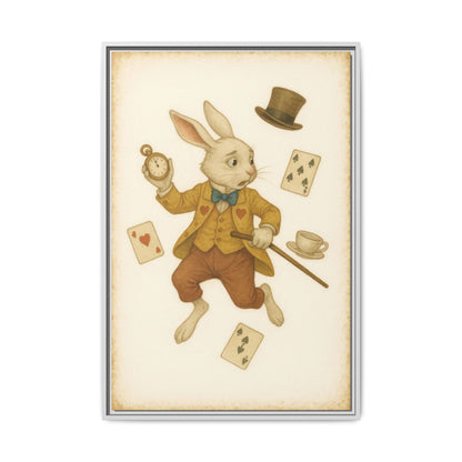 The White Rabbit - Framed Canvas