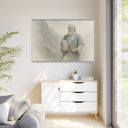 Moses Comes Down from the Mountain - Framed Canvas