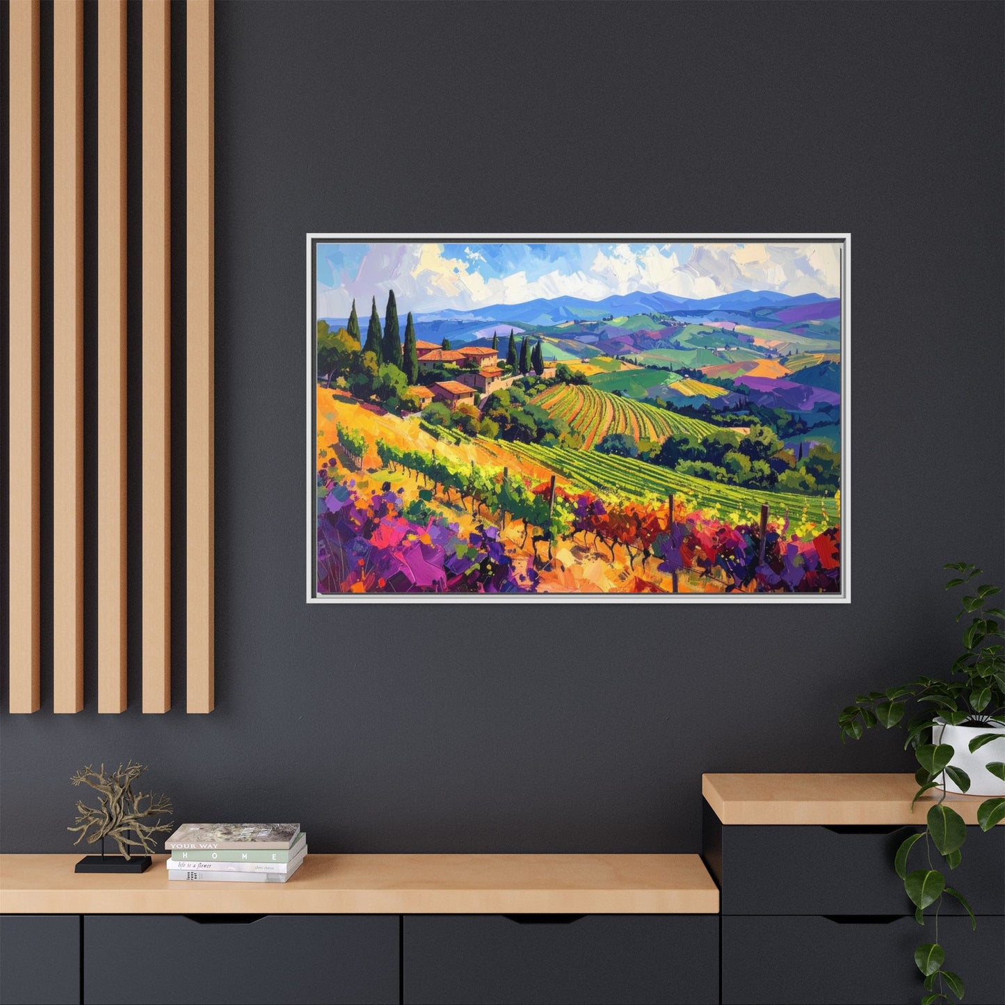 Italian Vineyard - Framed Canvas