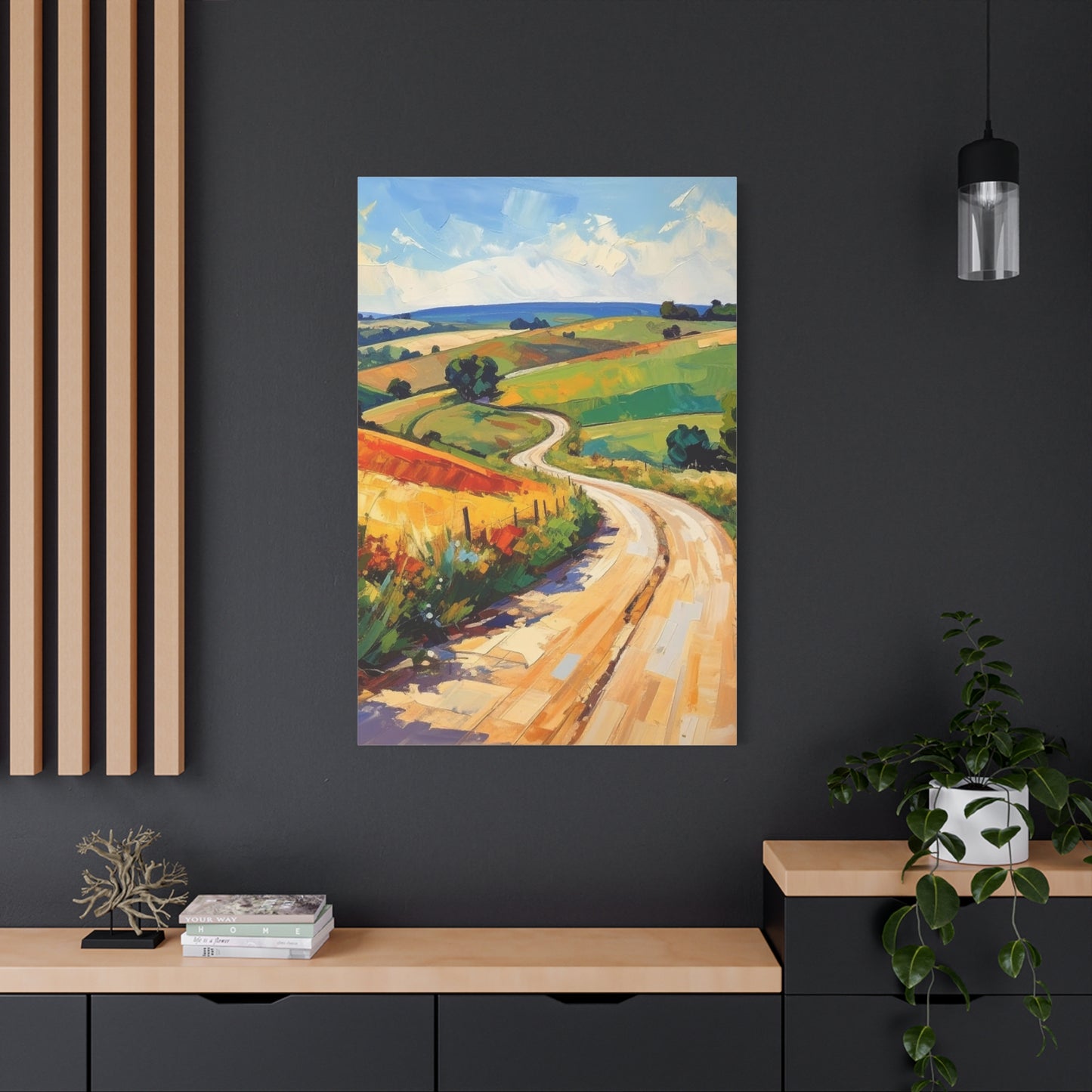 Lazy Country Road #3 Canvas