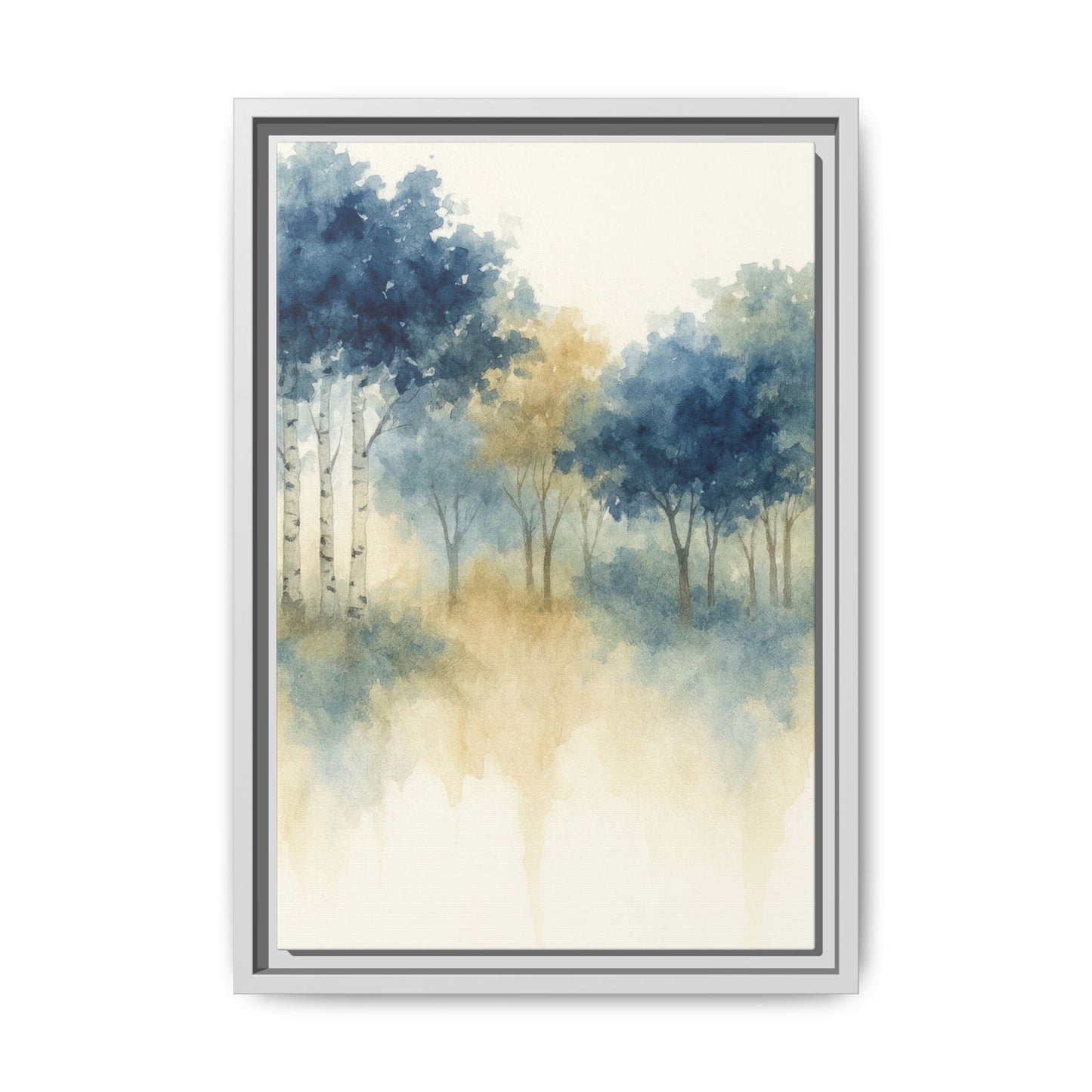 Floating Aspen and Birch Forest - Framed Canvas
