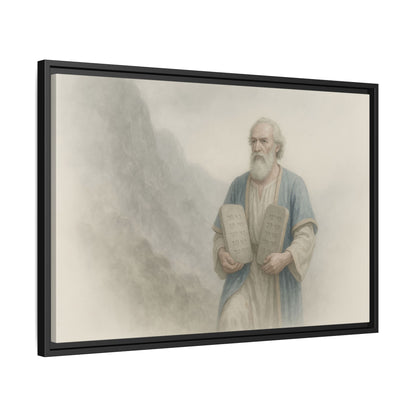 Moses Comes Down from the Mountain - Framed Canvas