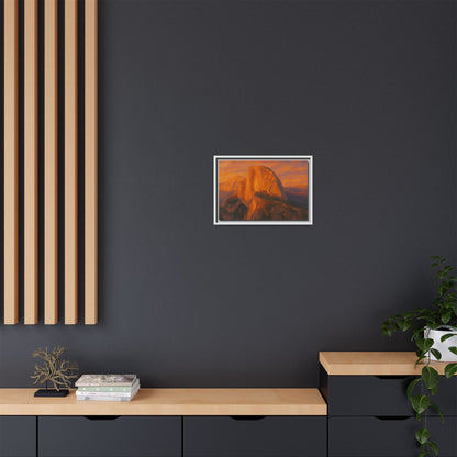 Sunset Over Half Dome - Framed Canvas