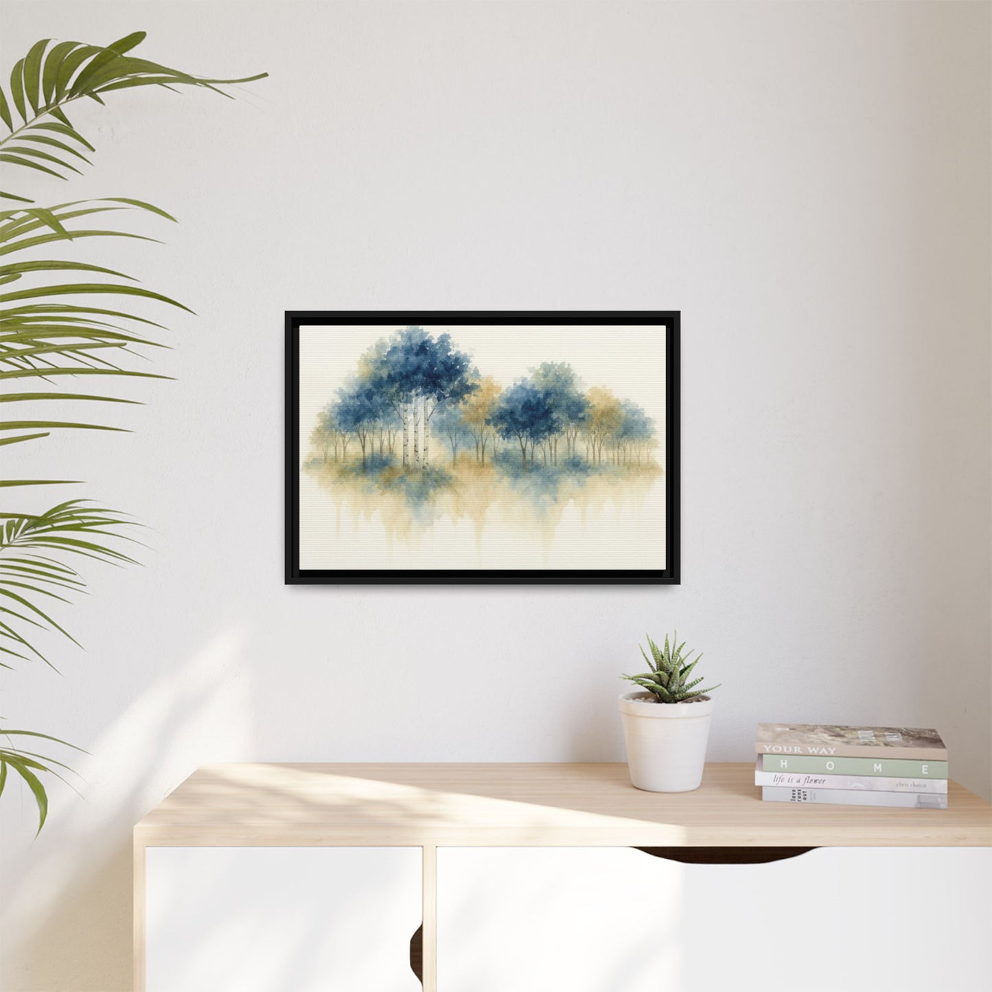 Floating Aspen and Birch Forest - Framed Canvas