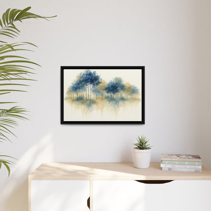 Floating Aspen and Birch Forest - Framed Canvas