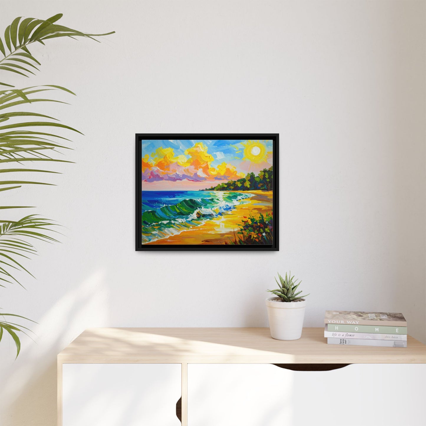 Tranquil Seascape- Framed Canvas