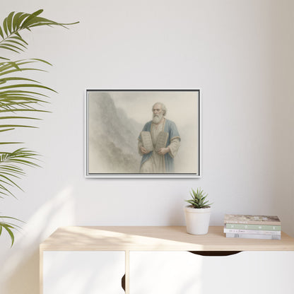 Moses Comes Down from the Mountain - Framed Canvas