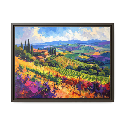 Italian Vineyard - Framed Canvas