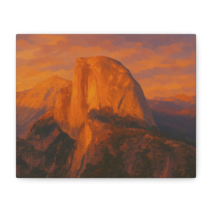 Sunset Over Half Dome Canvas