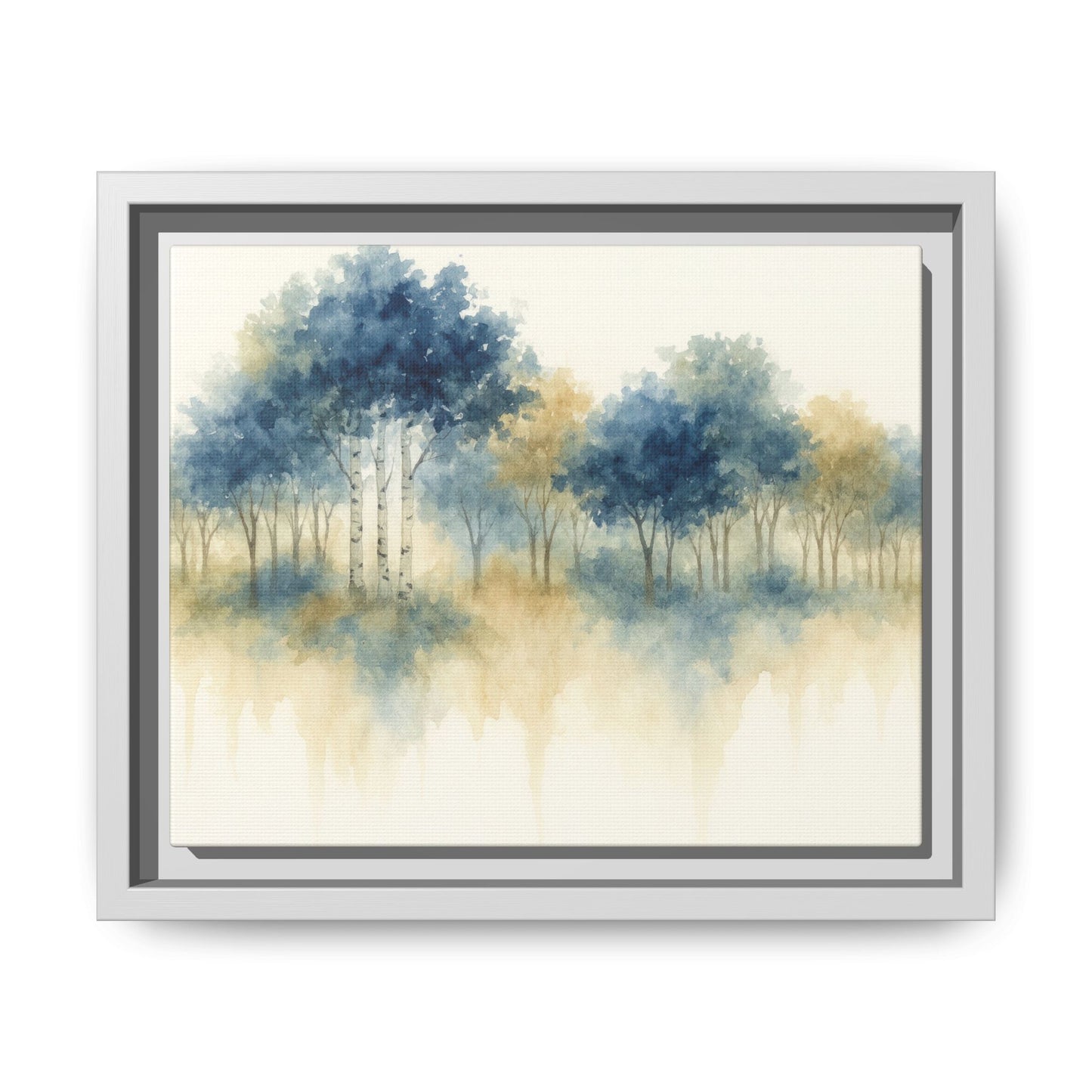 Floating Aspen and Birch Forest - Framed Canvas