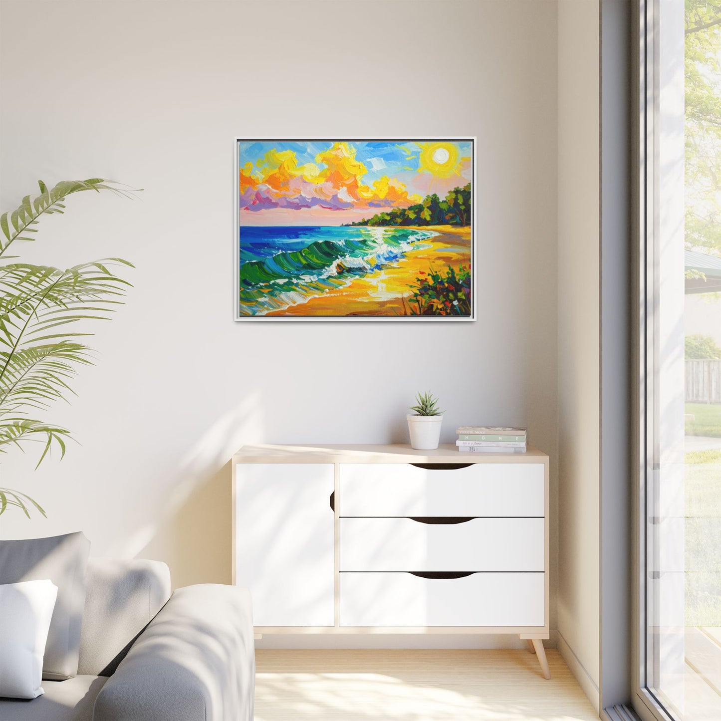 Tranquil Seascape- Framed Canvas