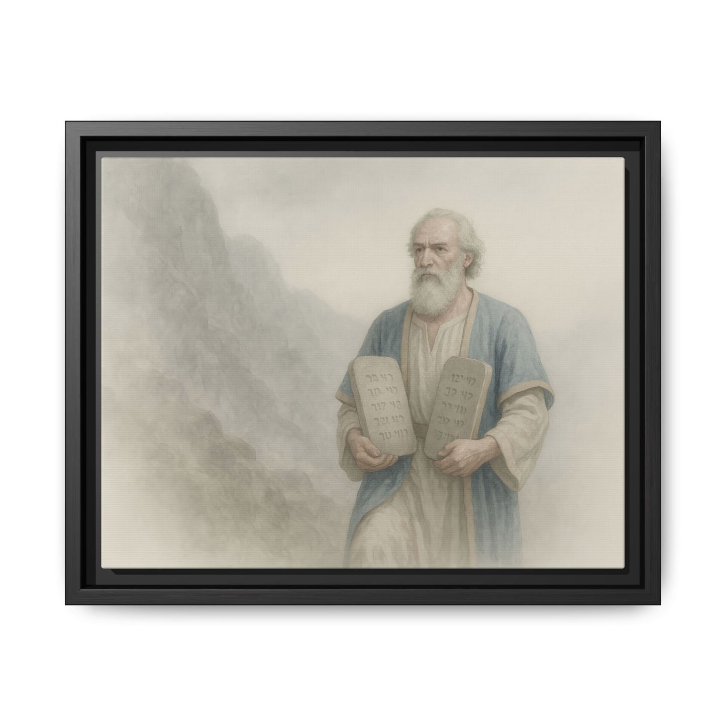 Moses Comes Down from the Mountain - Framed Canvas