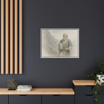 Moses Comes Down from the Mountain - Framed Canvas