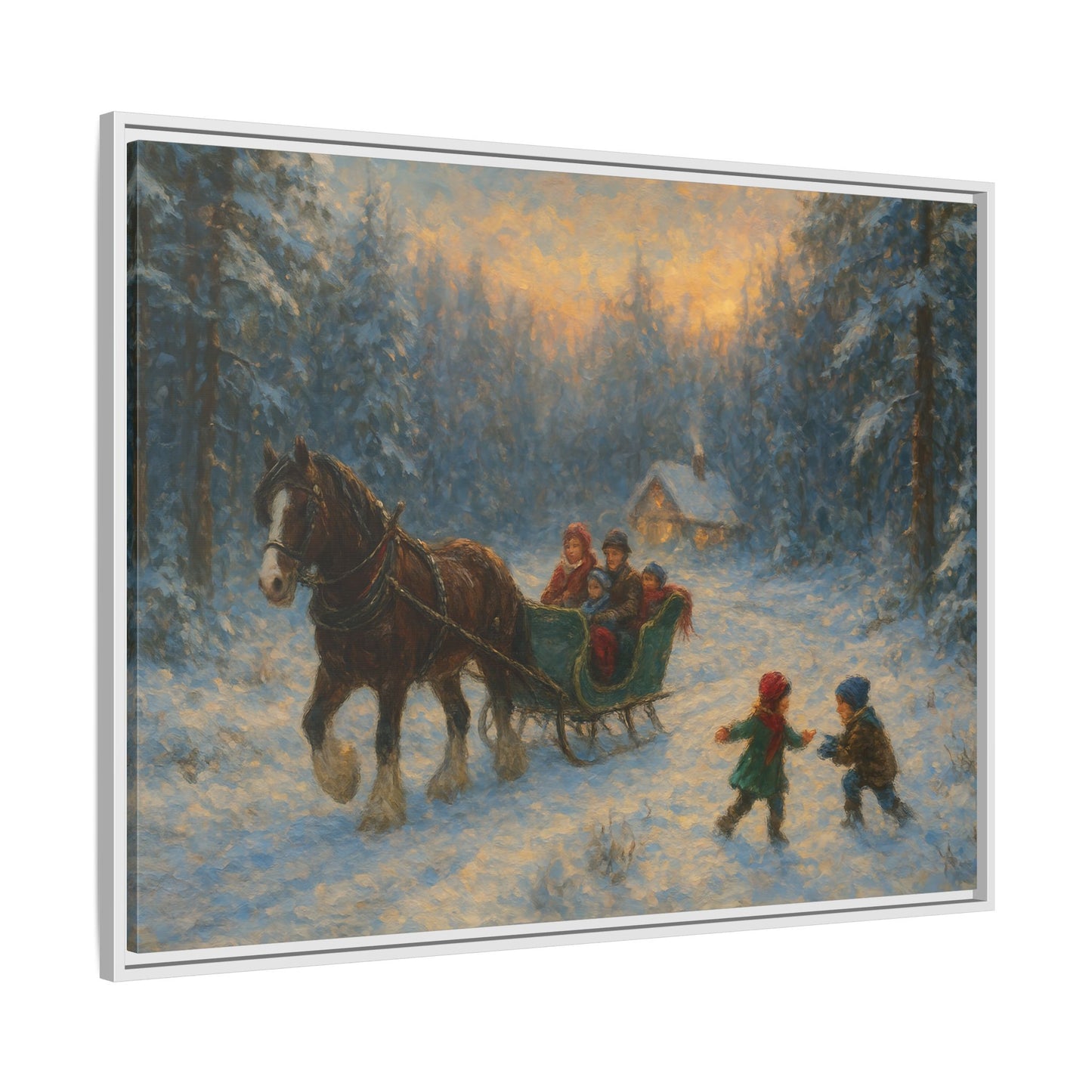 Winter Fun - Framed Canvas