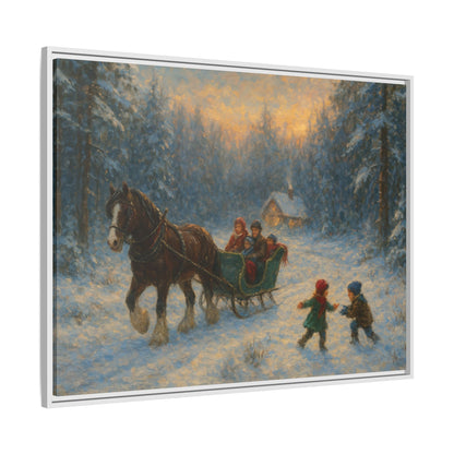 Winter Fun - Framed Canvas