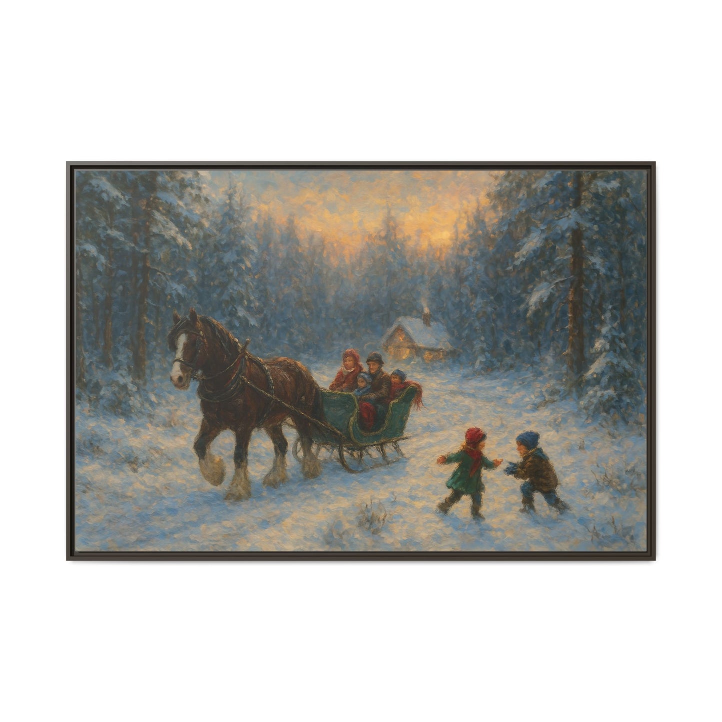 Winter Fun - Framed Canvas