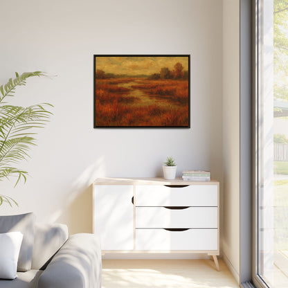 Fall Marsh - Framed Canvas