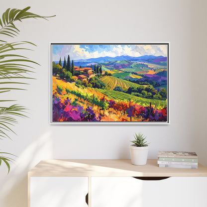 Italian Vineyard - Framed Canvas