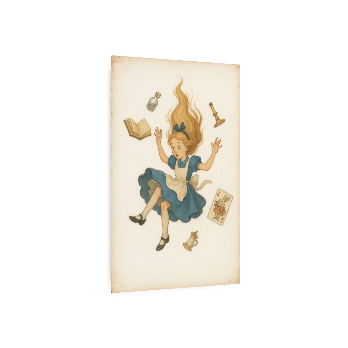 Alice Down the Rabbit Hole - Metal Print
