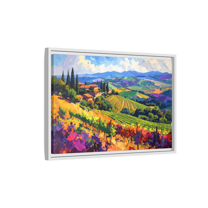 Italian Vineyard - Framed Canvas