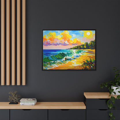 Tranquil Seascape- Framed Canvas