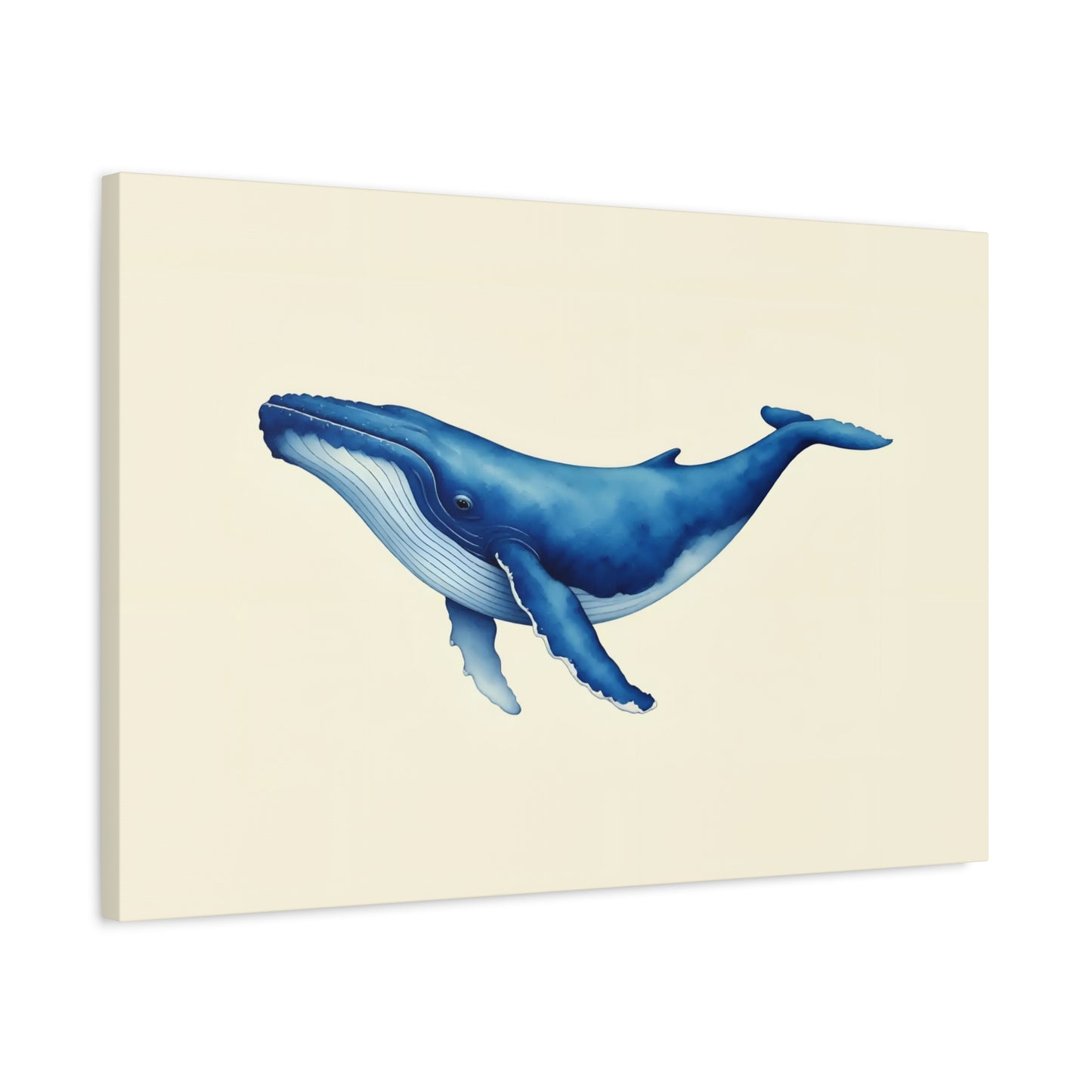 Blue Whale Watercolor Canvas