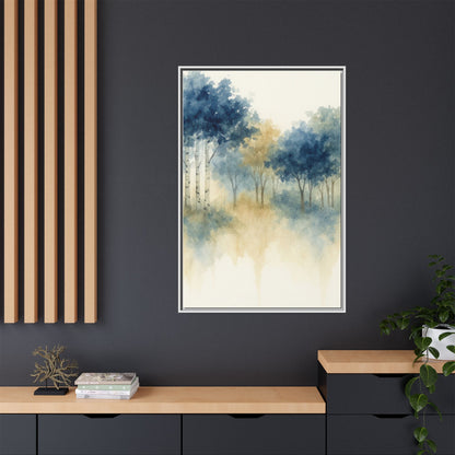 Floating Aspen and Birch Forest - Framed Canvas