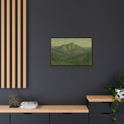 Green Mountains - Framed Canvas