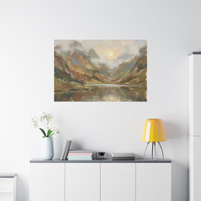 Misty Mountain Lake Canvas
