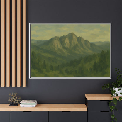 Green Mountains - Framed Canvas