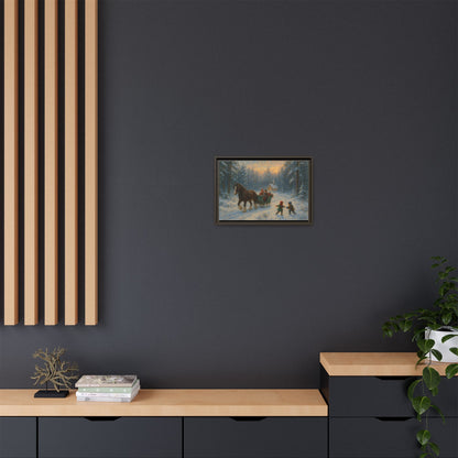 Winter Fun - Framed Canvas