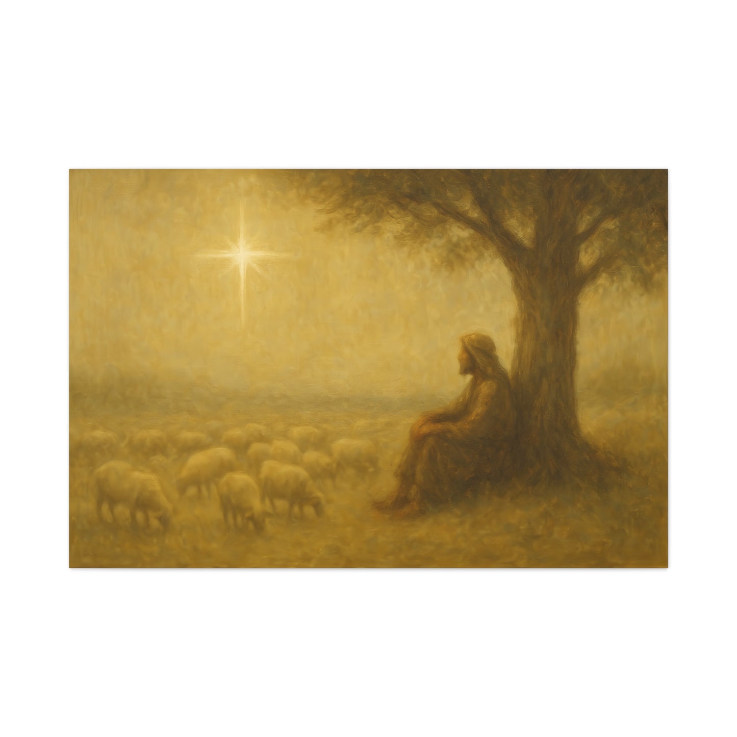 Shepherd In The Field - Canvas