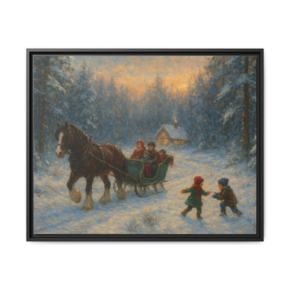 Winter Fun - Framed Canvas