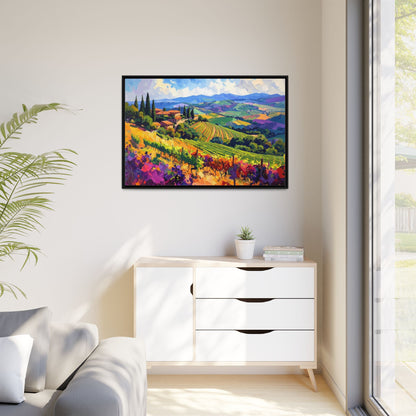 Italian Vineyard - Framed Canvas