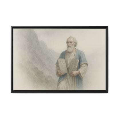 Moses Comes Down from the Mountain - Framed Canvas