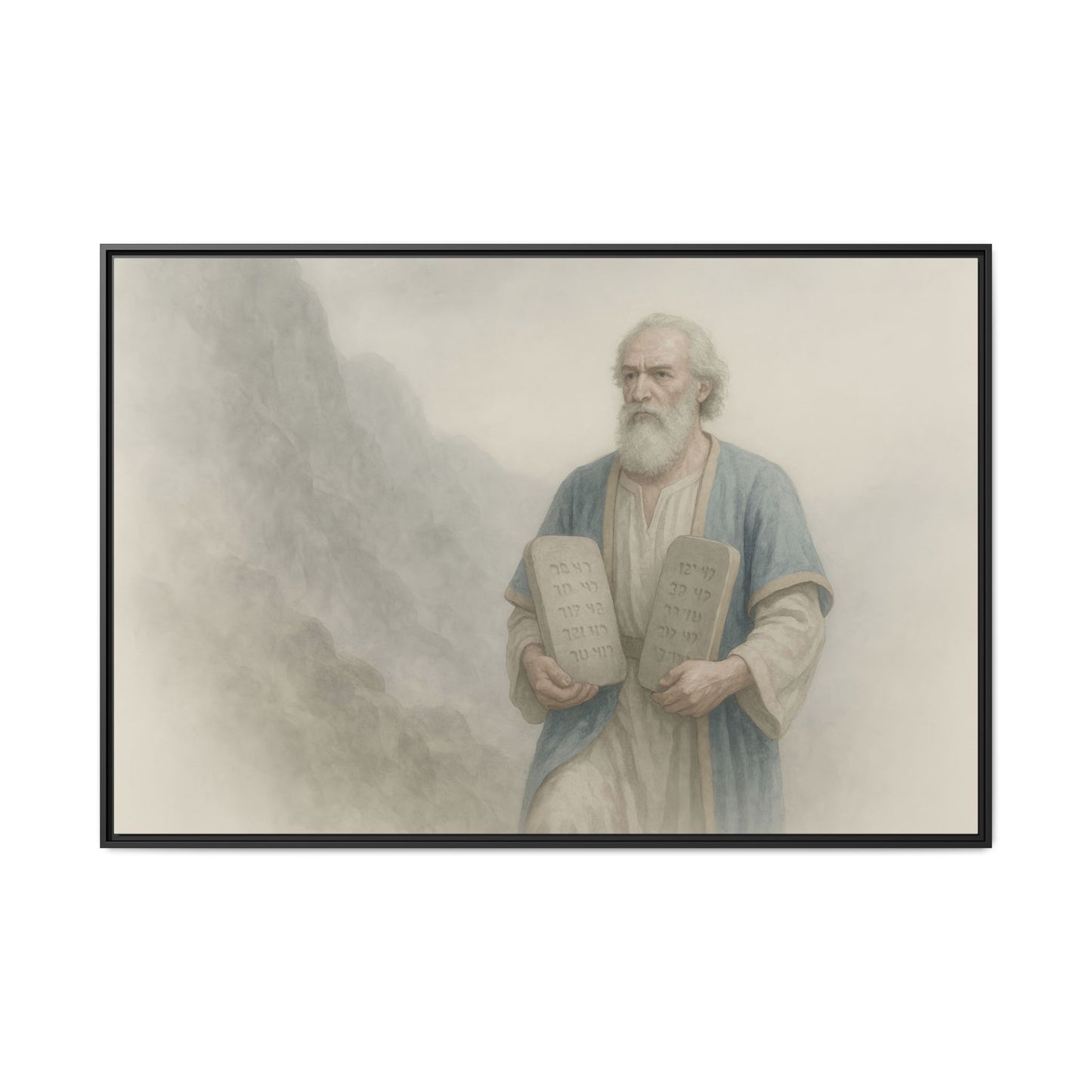 Moses Comes Down from the Mountain - Framed Canvas