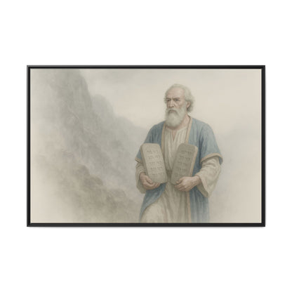 Moses Comes Down from the Mountain - Framed Canvas