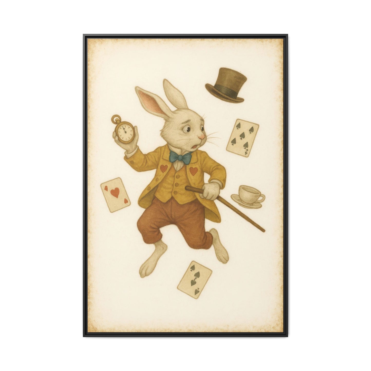The White Rabbit - Framed Canvas