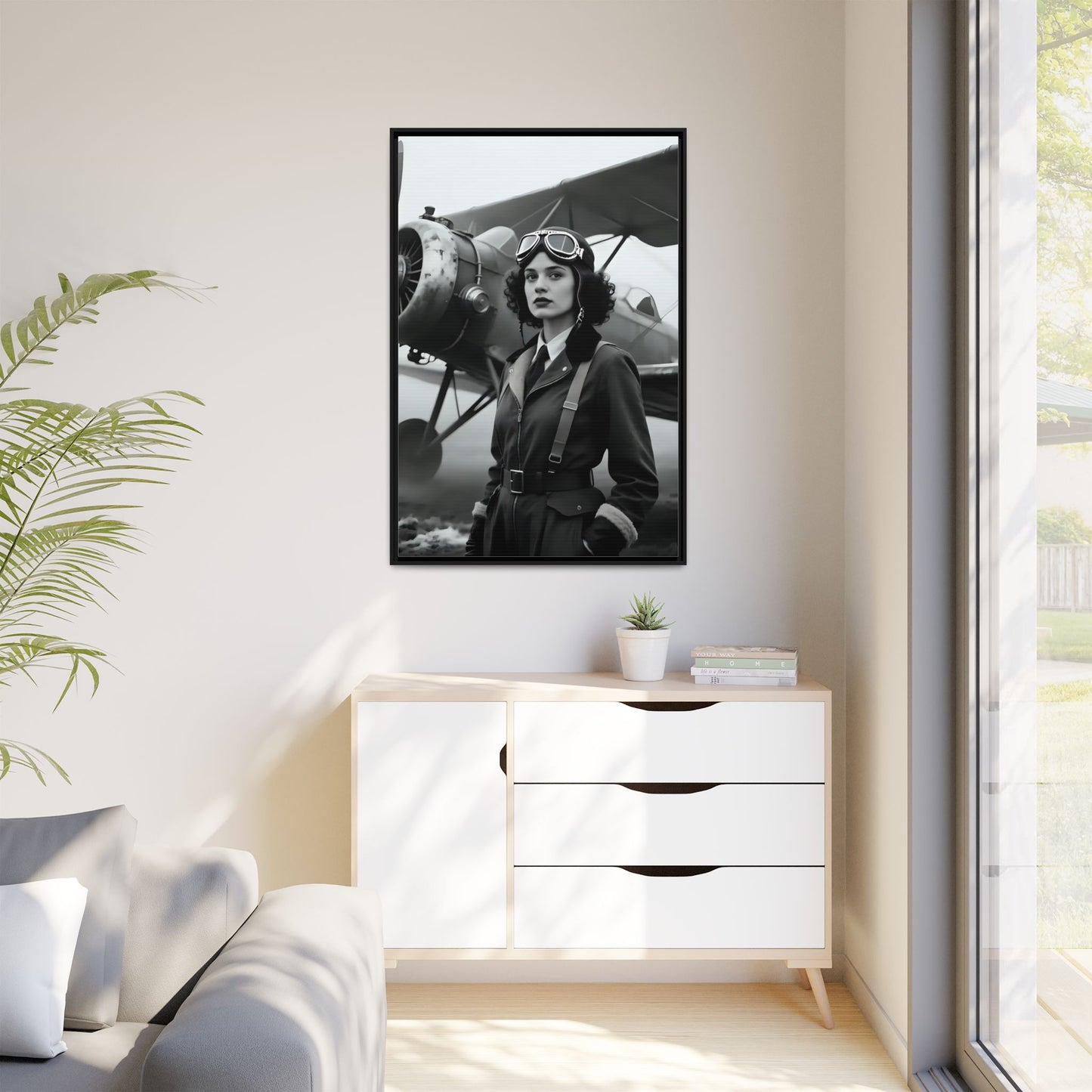 Lady of the Sky - Framed Canvas