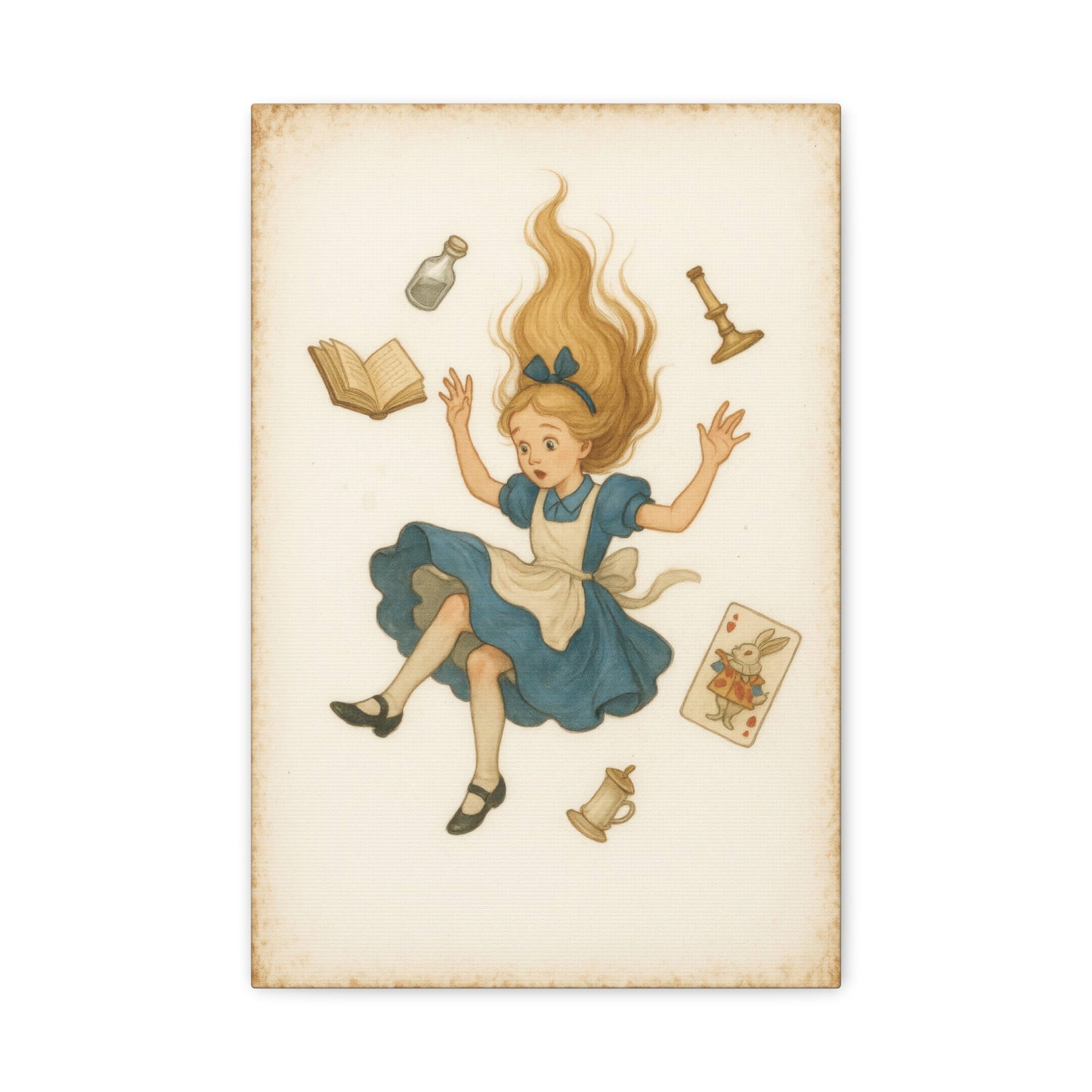 Alice Down the Rabbit Hole - Canvas
