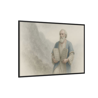 Moses Comes Down from the Mountain - Framed Canvas