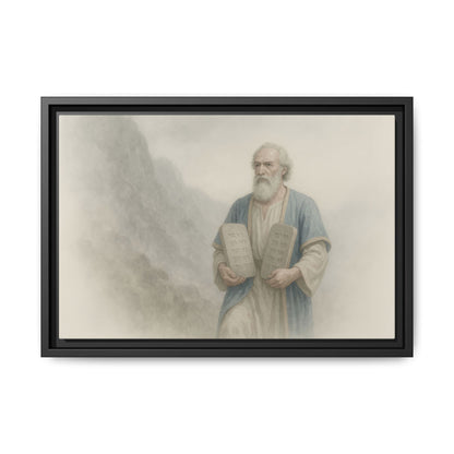 Moses Comes Down from the Mountain - Framed Canvas