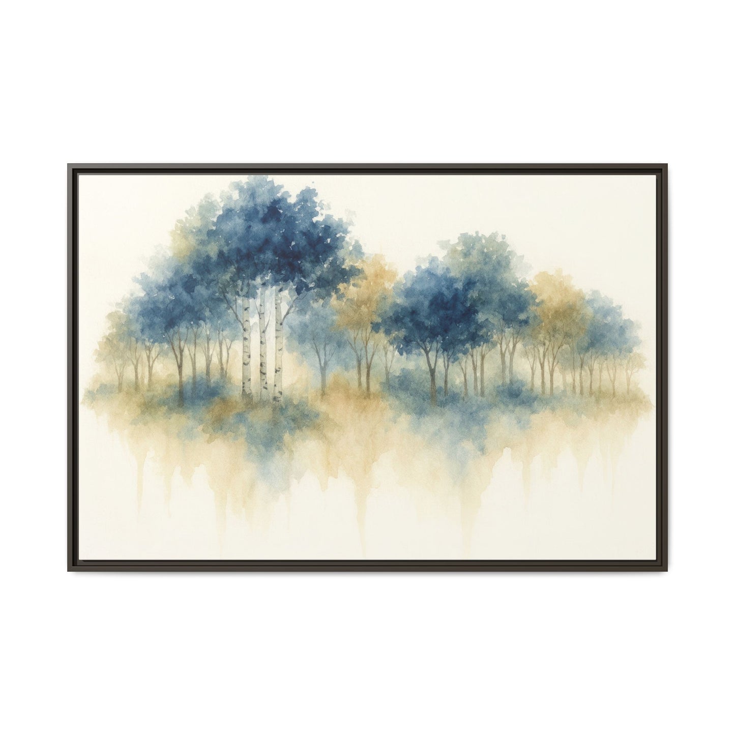 Floating Aspen and Birch Forest - Framed Canvas