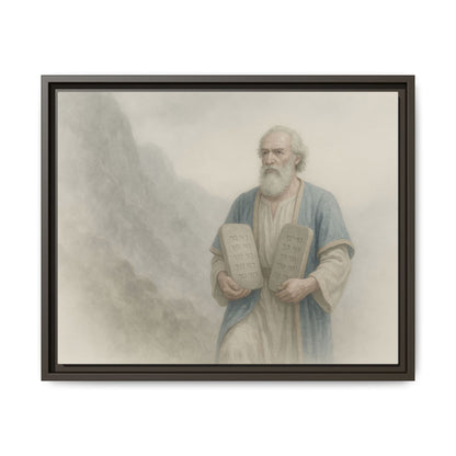 Moses Comes Down from the Mountain - Framed Canvas