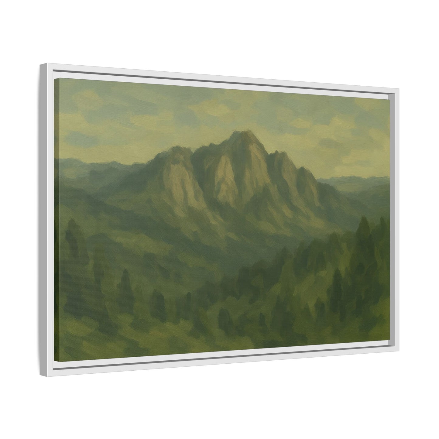 Green Mountains - Framed Canvas