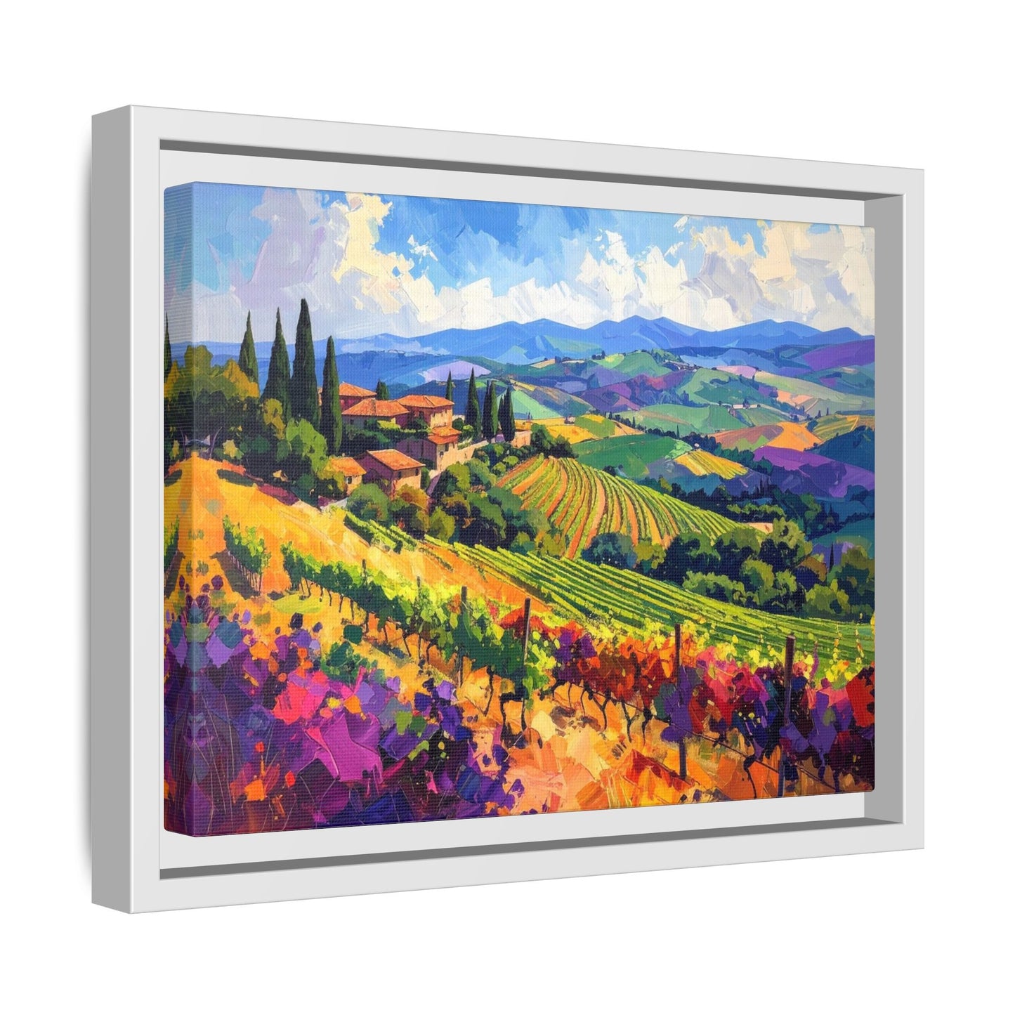 Italian Vineyard - Framed Canvas